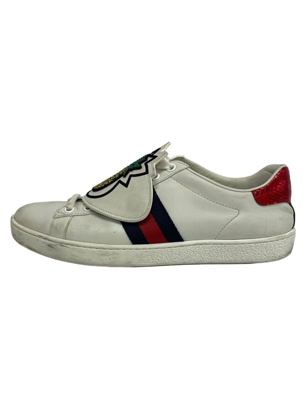 Gucci Sneakers White Navy Red Leather